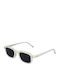 JohNocera Unisex Sunglasses with White Plastic Frame and Gray Lens PALETO208-C4-4922
