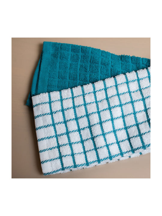 White Fabric Πετσέτα Κουζίνας από 100% Βαμβάκι σε Λευκό Χρώμα 41x66cm 2τμχ