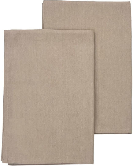 Melinen Prosop din 100% Bumbac în Culoarea Bej 45x65cm 2buc Melinen Prosop din 100% Bumbac în Culoarea Bej 45x65cm 2buc