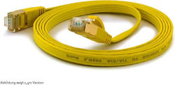 Wantec F/UTP Cat.6a Καλώδιο Ethernet 5m Κίτρινο