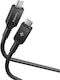 Spigen Essential Зареждащ Кабел За Данни 2x USB-C 100W 5Gbps 2m Черен