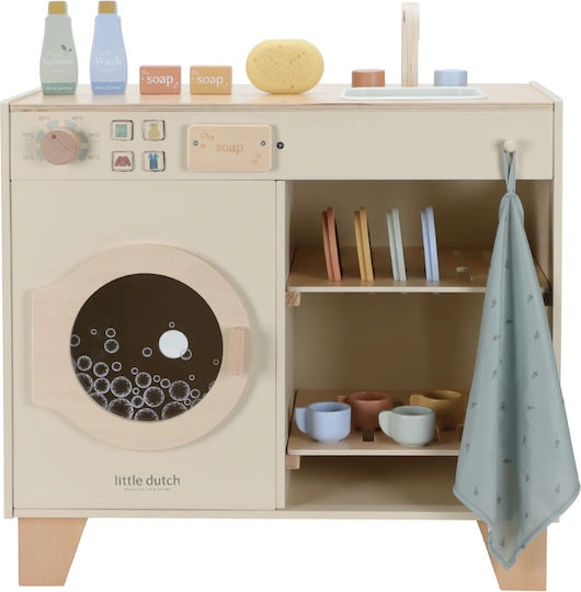 Little Dutch Washing Machine & Sink Wooden for 3+ Years