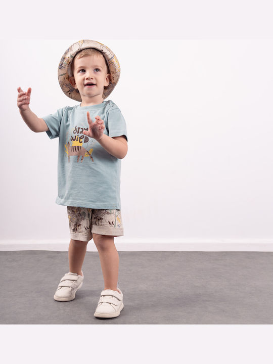 Kids' Set with Shorts Summer 3pcs Light Blue