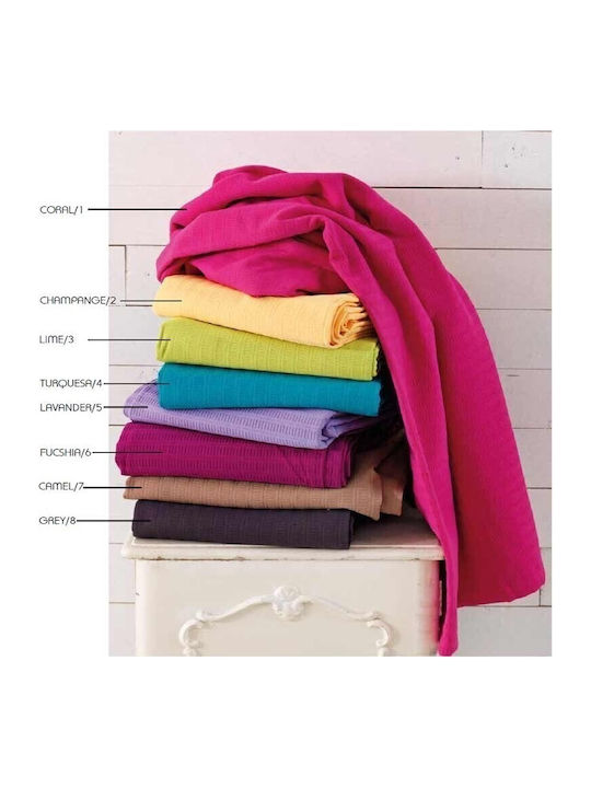 Palamaiki Summer Colors Κουβέρτα Πικέ Υπέρδιπλη 240x250εκ. Fucsia