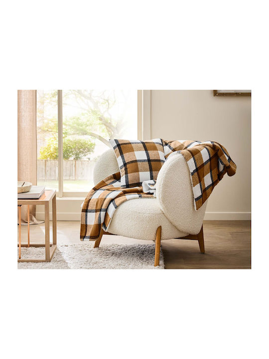Douceur d'Intérieur Κουβέρτα Sherpa Καναπέ 125x150εκ. Camel