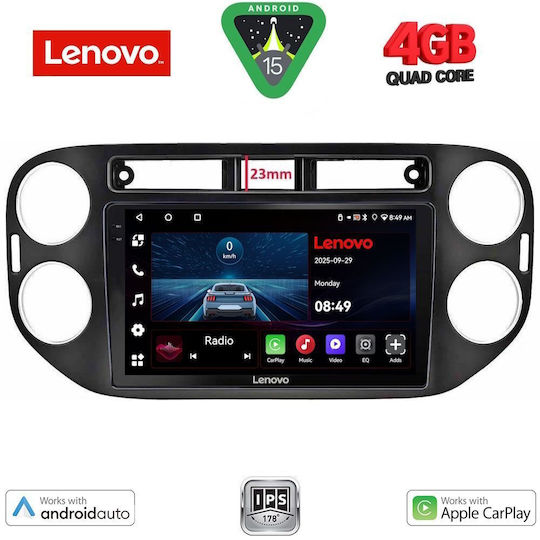 Lenovo Car Audio System for Volkswagen Tiguan 2011-2016 (Bluetooth/USB/WiFi/GPS/Apple-Carplay/Android-Auto) with Touch Screen 9"
