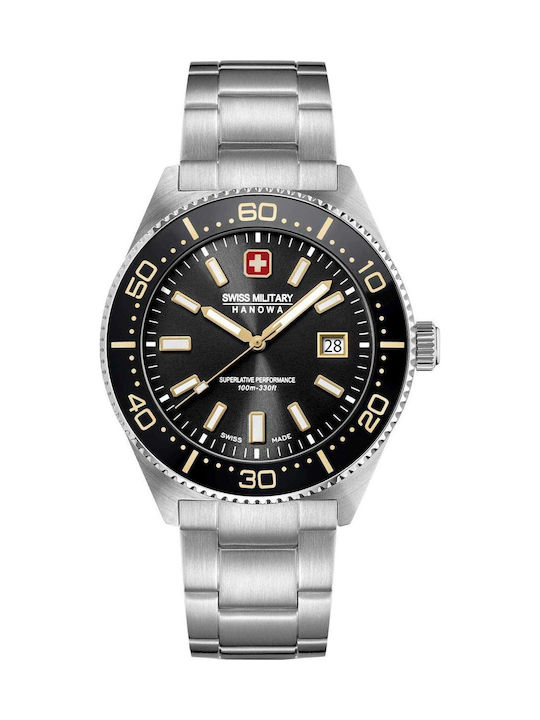 Swiss Military Hanowa Uhr Batterie mit Metallarmband