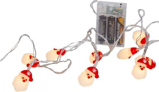 10 Lights LED Warm White Battery in String 1pcs