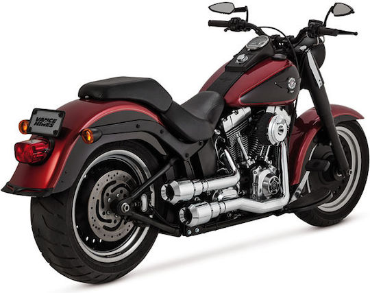 Комплект за изпускателна система Vance & Hines Hi-Output Grenades 2-into-2 Изпускателна система Хром Harley Davidson Fxst Flst 86-17