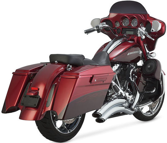 Vance & Hines 26063 Chrom Super Big Radius Auspuff-Kit 2007-2014 Harley Davidson Touring
