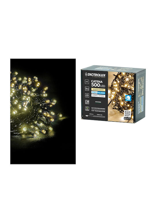 500 Lichterketten LED 13m. Warmes Weiß in Zeichenfolge 1Stück