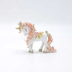 Polyresin Unicorn Ornament Salmon 9.5x8cm Polyresin Unicorn Ornament Salmon 9.5x8cm