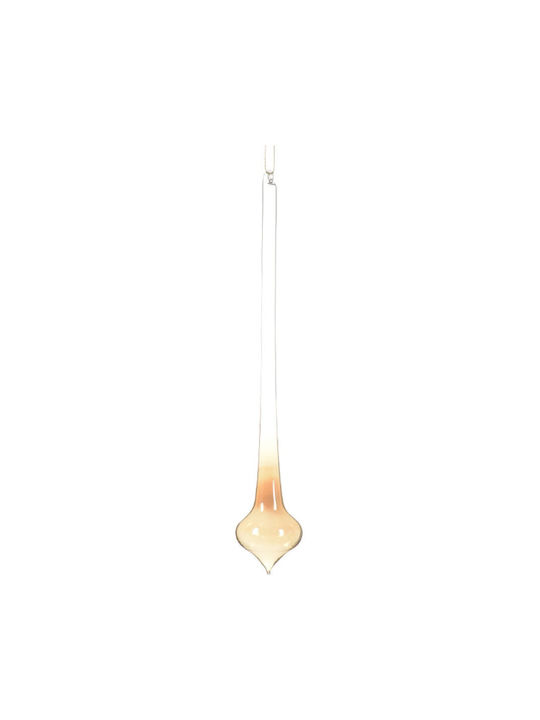 Hanging Glass Ornament 5x5x30cm Orange Kaeming