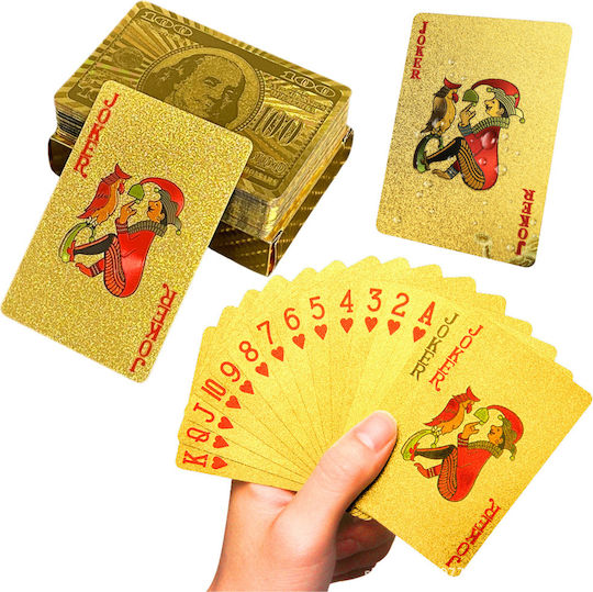 Elegant Social Playing Cards Dollar Banknote Gold Deck 54 Cards