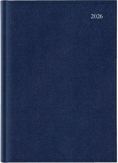 Weekly Diary 2026 Theofylaktos 17x24cm Paros Classic Blue Silver L 693g2.e02s