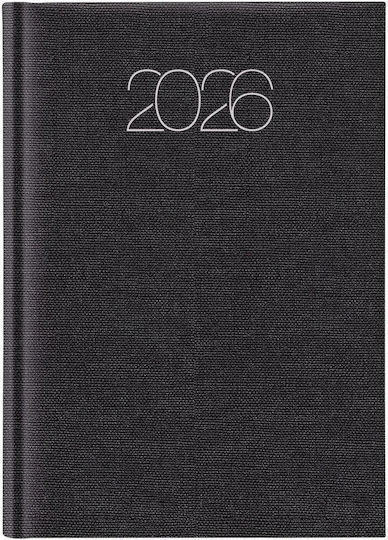 Ημερολόγιο Εβδομαδιαίο 2026 Θεοφύλακτος 17x24cm Cotton Classic Μαύρο L 693jo.e47