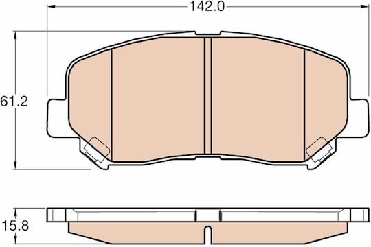 Trw Brake Pad Set Disc Brake Gdb3562
