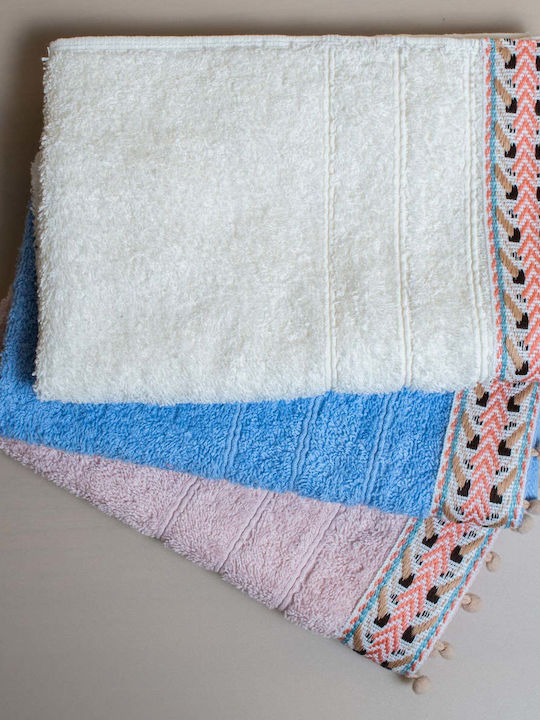 White Fabric Πετσέτα Χεριών Σετ Βαμβακερές 30x50εκ. Multi Βάρους 500gr/m²
