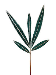 Christmas Velvet Leaves Emerald 55cm