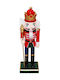 Decorative Wooden Nutcracker Red-Green 7x7x25cm Gift Voucher 16876