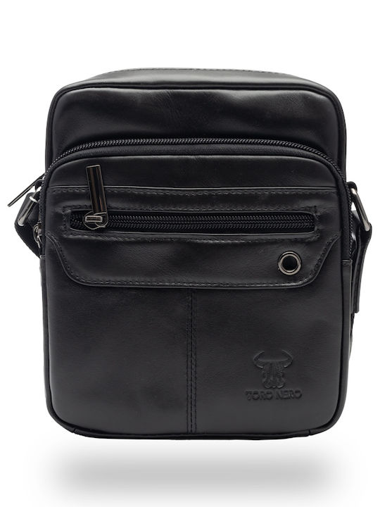 Piele Geantă pentru bărbați De umăr / tip crossbody Neagră