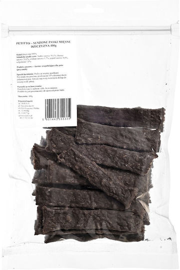 Petitto Dried Meat Strips Game Dog Treat 400g