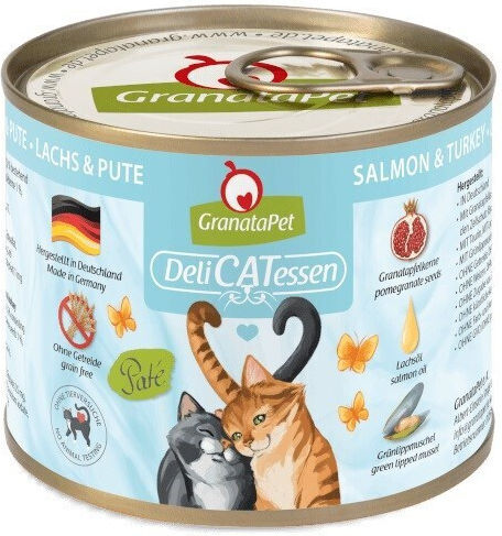 Granatapet Delikatessen Lachs Türkei Nasses Katzenfutter 200g