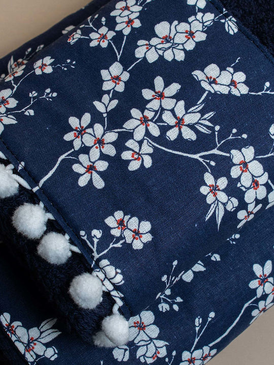 White Fabric Hand Towel Paysle 30x50cm Blue Weight 600gsm