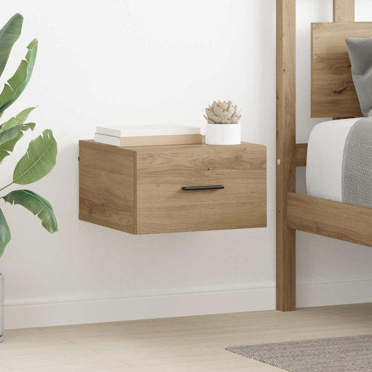 vidaXL Bedside Tables Wooden with Metal Legs Processed Wood 2 Pieces 35x35x20cm