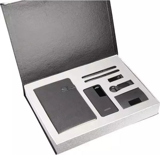 Premium Gift Set Notebook Powerbank Card Holder Usb Keychain Two Pens Code Bod