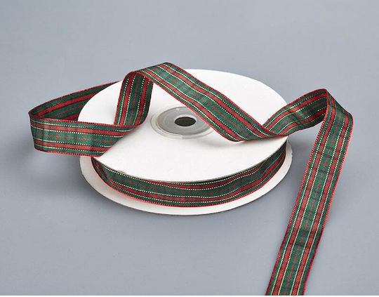 Karierte Weihnachtskränze 15mm x 25m Stück Nv22-14-00050-410
