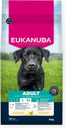 Eukanuba 15kg Dry Food for Adult Large Breed Dogs with Chicken
