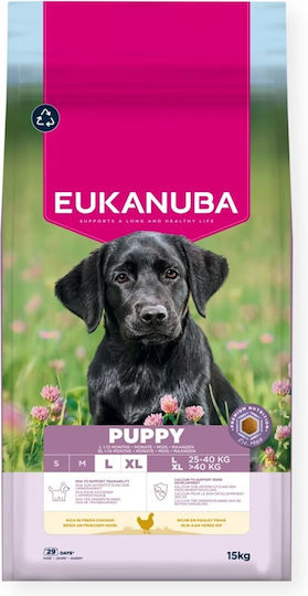 Eukanuba 15kg Dry Food for Large Breed Puppies with Chicken