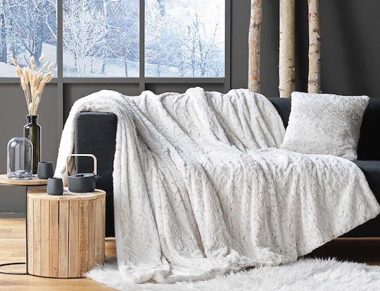 Douceur d'Intérieur Κουβέρτα Sherpa Ημίδιπλη 180x220εκ. White