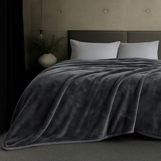 Astron Italy Velvet Blanket Super King 220x240cm Grey