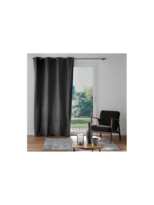 Douceur d'Intérieur Curtain Blackout Window with Grommet Gray 140x260cm