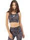 Γυναικείο Crop Top Ανθρακί