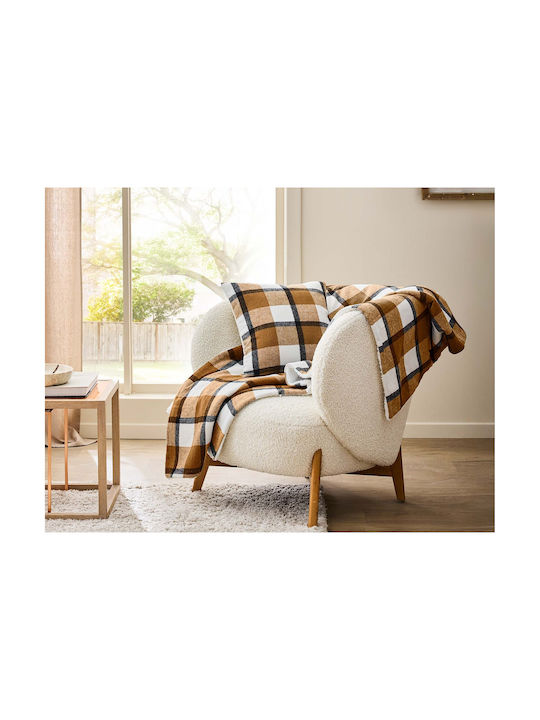 Douceur d'Intérieur Μαξιλάρι Καναπέ Camel 45x45εκ.