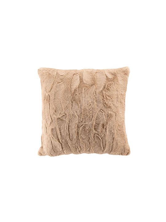 Douceur d'Intérieur Μαξιλάρι Καναπέ από Γούνα Sand 45x45εκ.