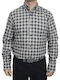 Langärmlig Flanell Hemd Geprüft Olive, Grey