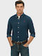 Classic Long-sleeved Corduroy Shirt Blue