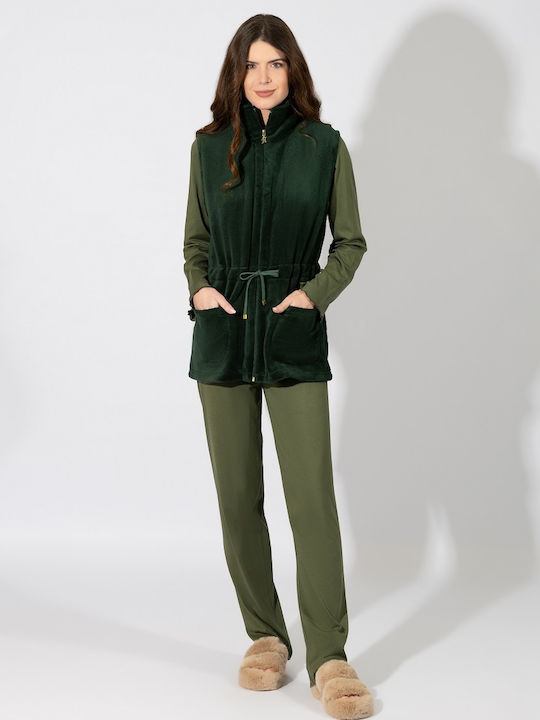 Harmony Winter Women's Robe Green