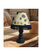 Oxygen Pumping Table Lamp for E27 Fitting with Orange Shade and Base