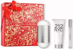 Carolina Herrera 212 Nyc Γυναικείο Σετ με Eau de Toilette 3τμχ Carolina Herrera 212 Nyc Γυναικείο Σετ με Eau de Toilette 3τμχ