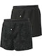 Men's Boxers Black with Patterns 2Pack