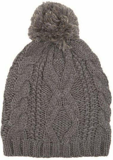 Beanie Unisex Σκούφος Πλεκτός σε Εκρού χρώμα