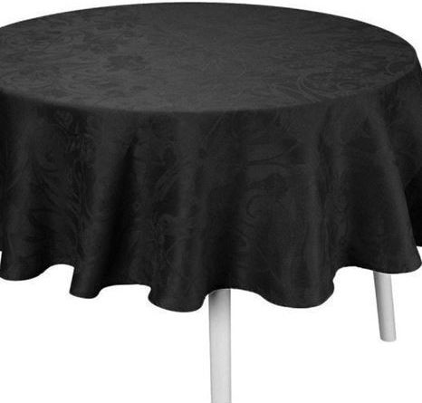 Le Jacquard Francais Tablecloth Linen Mαύρο 175x175cm