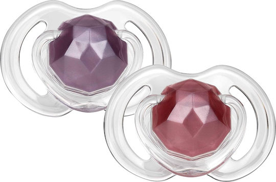 Nuby Orthodontic Pacifiers Silicone Pink for 6+ months 2pcs