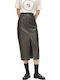Denim Midi Skirt Black