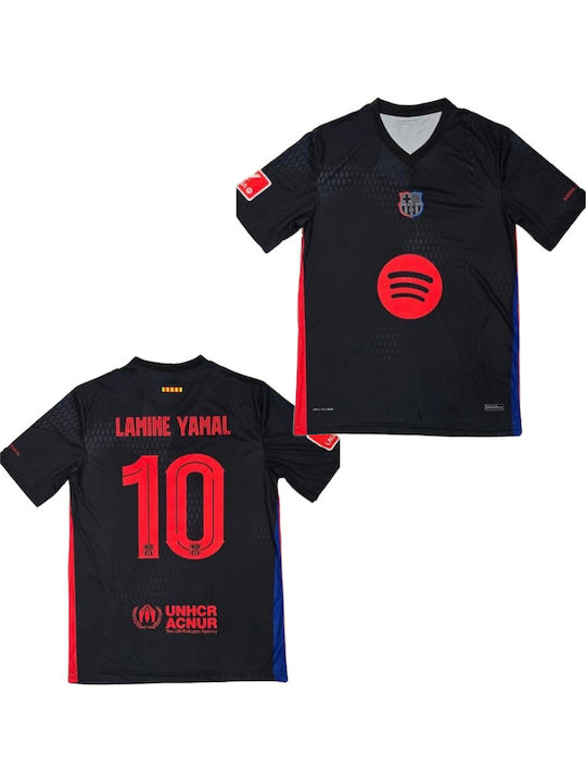 Football Jersey Yamal "10" Barcelona 25-26 Black Balón De Oro Black Unisex Fj6556